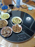 富得萊 熱菜板 飯菜保溫板+電磁爐火鍋+自動(dòng)旋轉(zhuǎn)盤餐桌 多功能電熱暖菜板墊 圓形黑色80cm 曬單實(shí)拍圖