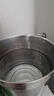 不銹鋼水桶手提式幼兒園桶紅桶冰桶家用鹵桶提油桶喜桶食堂桶廚房 不銹鋼精品水桶 34cm厚王 曬單實(shí)拍圖