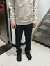 愛(ài)步（ECCO）樂(lè )福鞋男 25年秋季新款時(shí)尚袋鼠鞋男女同款牛皮休閑鞋增高 552504 黑色55250490000 42 曬單實(shí)拍圖