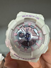 卡西歐（CASIO）手表女BABY-G時尚防水防震學生運動雙顯石英電子日韓表送女友禮物 BA-110FH-7A 夏日夢幻炫白紫粉 曬單實拍圖