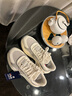 斐樂(lè)（FILA）官方男鞋PIONIERE摩登運(yùn)動(dòng)鞋2025夏新款開(kāi)拓者復(fù)古跑鞋 雪白/淡灰黃-WB 42 曬單實(shí)拍圖