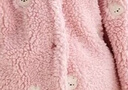 幼歌（YOUGE）嬰幼兒蓬松小熊繡花連帽外衣溫暖刺繡加絨仿羊羔毛外套 粉色兔子 100 cm 曬單實拍圖