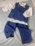 G.DUCKKIDS韓國童裝女童牛仔套裝2025春季女寶寶洋氣時(shí)髦寬松牛仔馬甲闊腿褲 深色牛仔三件套 100 (建議身高90-100) 曬單實(shí)拍圖