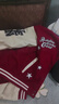 維動（VEIDOORN）明星同款【楊和蘇】星馳棒球服夾克男同款春秋新款外套休閑運動 烈焰紅 S 曬單實拍圖