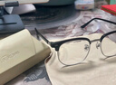 蔡司（ZEISS）鏡片近視眼鏡框男半框防藍光輻射可配帶散光度數眼睛女鈦合金鏡架 簡(jiǎn)約款 黑銀 配colorein鏡片1.60防藍光 0-800 曬單實(shí)拍圖