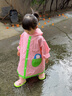SEVEN ONLY OLINE小萌鯊兒童雨衣男童女孩防水防滑幼兒園專用2025新款寶寶 雨衣粉色【僅雨衣】 雨衣S碼【身高90-100穿】 曬單實(shí)拍圖