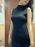貓人【德絨羊毛】高領(lǐng)內搭背心女士2025新款德絨打底保暖黑色吊帶秋冬 曬單實(shí)拍圖