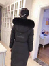 皮爾卡丹（pierre cardin）長(cháng)款過(guò)膝羽絨棉服女2025新款冬季加厚棉衣韓版修身顯瘦棉襖外套女 黑色 2XL 125-140斤 曬單實(shí)拍圖