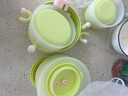 babycare兒童餐具輔食碗注水保溫碗不銹鋼叉勺寶寶吃飯喝水嬰兒周歲禮盒綠 曬單實拍圖