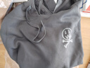 BEASTER潮流印花衛衣男款連帽美式休閑重磅面料秋季新款黑色上衣 深灰色 S 曬單實(shí)拍圖