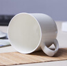 陶相惠茶杯辦公杯陶瓷杯純白骨瓷帶蓋會(huì )議杯子開(kāi)會(huì )水杯定制公司LOGO刻字 曬單實(shí)拍圖