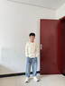 雅鹿兒童輕薄羽絨服內(nèi)膽短款男童女童中大童寶寶小童學(xué)生校服神器內(nèi)穿 米白色 150 曬單實(shí)拍圖