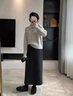 秋水伊人H型V領(lǐng)撞色條紋T恤2025年夏季新款女休閑簡(jiǎn)約不緊繃上衣 黑白條 XL 曬單實(shí)拍圖