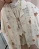 貓人【可愛(ài)印花】女士睡衣女翻領(lǐng)可外穿女生卡通少女家居服新品套裝 曬單實(shí)拍圖