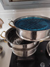 蒸鍋316不銹鋼家用食品級304加厚湯鍋蒸饅頭三四層電磁爐燃氣通用 316加厚32CM四層 4層 32cm 曬單實(shí)拍圖