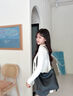 蔻一（Cnoles）墨痕包包女款牛皮2025年新款斜挎包輕奢侈品牌大容量hobo托特包 曬單實(shí)拍圖