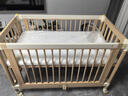 babycare嬰兒床可升降新生兒寶寶床便攜式移動(dòng)拼接大床 安睡護(hù)脊【弗里斯克+4D空氣墊】 曬單實(shí)拍圖