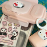 卡馳慕寧Hellokitty飯盒凱蒂貓304食品級不銹鋼學(xué)生上班便攜式初高中餐盒 喵三格不銹鋼（餐具+貼片+湯杯） 曬單實(shí)拍圖