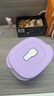 特百惠（Tupperware）微波層疊小方盒800m微波加熱便攜疊放大容量冷藏保鮮飯盒隨機色 綠+紫組合（送便攜袋） 曬單實(shí)拍圖