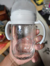 好孩子（gb）新生兒防脹氣玻璃奶瓶仿母乳奶瓶寶寶重力球學(xué)飲奶瓶鉑金系列灰色 曬單實(shí)拍圖
