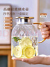 泥也涼水壺玻璃涼水杯耐高溫晾白開(kāi)檸檬冷水壺大容量高硼硅防爆家用壺 曬單實(shí)拍圖