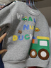 WALNUT DUCK【加絨】小黃鴨兒童衛衣套裝春秋冬季中小童運動(dòng)休閑寶寶兩件套 灰色 120 曬單實(shí)拍圖