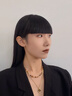 TFY美拉德虎眼石項鏈女2025新款秋冬疊戴配飾冬天配大衣的精致毛衣鏈 吊墜項鏈+虎眼石串珠項鏈 曬單實(shí)拍圖