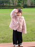 班喜迪女童外套秋冬裝2025新款寶寶棉服兒童冬季洋氣公主夾棉上衣小童裝 粉色 100 曬單實(shí)拍圖