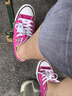 匡威（Converse）官方 All Star男女低幫帆布鞋西瓜紅玫紅色A06569C A06569C 37 曬單實(shí)拍圖