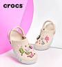 卡駱馳（CROCS）洞洞鞋貝雅卡駱班輕便耐磨一腳蹬休閑鞋|205089 冬日白/彩色-1LI 39 (240mm) 曬單實(shí)拍圖