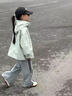 貝孩趣女童外套連帽沖鋒衣春秋款2025新款兒童秋裝衣服洋氣童裝女孩上衣 豆綠色 160 碼(建議身高145-155厘米) 曬單實拍圖