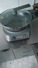 美的（Midea）鈦陶電炒鍋 電蒸鍋電煮鍋炒菜專(zhuān)用分體式家用多功能一體電火鍋 5.5L多用途鍋HCG3218S配蒸籠 新款 曬單實(shí)拍圖