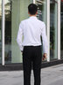 啄木鳥(niǎo)男士白襯衫長(cháng)袖工裝商務(wù)免燙寸衫正裝結婚西裝伴郎短袖襯衣外套 白色平紋 長(cháng)袖 4XL 43【165-175斤】 曬單實(shí)拍圖