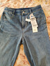逸陽(yáng)哈倫牛仔褲女2025年夏季新款三芯紗九分老爹褲子 牛仔藍  28  曬單實(shí)拍圖