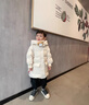 康博兒童羽絨服男童女童小童寶寶中長(cháng)款2024新款洋氣加厚兒童保暖外套 黑色1280 120 曬單實(shí)拍圖