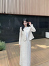 香影小香風(fēng)套裝女2025秋新款一整套穿搭上衣半身裙法式兩件套早秋 米黃 S 55/80A/85-95斤 曬單實拍圖