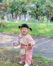 G.DUCKKIDS小黃鴨女童套裝兒童夏裝0-3歲女寶寶夏天短袖褲子兩件套小孩衣服 立體花朵短袖套裝白色 90 尺碼1~2歲【 80-90cm】 曬單實(shí)拍圖