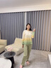 莫代爾帶胸墊睡衣女士春秋款2026新款棉女款長(cháng)袖薄款家居服套裝春秋季 TSM96816女【帶胸墊】 L 【體重100-120斤】 曬單實(shí)拍圖