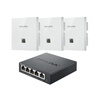 普聯(lián)（TP-LINK） AP面板 AX3000 WiFi6 全屋WiFi套裝 PoE供電 千兆雙頻 AC管理 AX3000白*3+5口一體化路由 曬單實(shí)拍圖