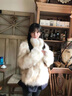 WONST配秀禾服的皮草 韓允恩皮草星空琥珀暈染霜色狐貍毛皮草毛毛外套 暈染漂金 S 均碼 曬單實(shí)拍圖