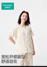 全棉時(shí)代（PurCotton）2025夏女士雙層紗布家居套裝 上裝:155/80A;下裝:155 仲夏繁花 L (165) 曬單實(shí)拍圖