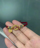 中國黃金福牌平安扣黃金手鏈女士轉運珠手繩生日禮物送女友老婆媽媽走心 【京速達】足金福牌甜甜圈手繩 曬單實(shí)拍圖