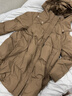 HIGH DAY羽絨服女2025冬季新款時(shí)尚簡約菱格紋中長款外套輕薄潮流女裝 YR12BE49535棕色 S (155) 曬單實(shí)拍圖