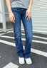 Calvin KleinJeans【涼感】25春夏女士潮流美式復(fù)古ck寬松微喇牛仔褲47AB724 UN2-牛仔藍 27 曬單實拍圖