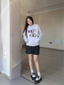 Teenie Weenie小熊女裝衛(wèi)衣2025秋季新款休閑舒適寬松連帽大熊上衣 淺灰色 S 曬單實(shí)拍圖