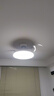 美的（Midea）風(fēng)扇燈餐廳吊扇燈led臥室燈隱形扇葉遙控三防燈具熟睡風(fēng)包安裝 曬單實(shí)拍圖