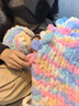 禮莎棉花糖毯子diy材料包手工編織手指蓋毯送女友禮物超粗毛線(xiàn)冰條線(xiàn) 冰條棉花糖【8團可做150*120的毯子 】 曬單實(shí)拍圖