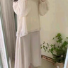 婧麒（JOYNCLEON）孕婦套裝2025新款時(shí)尚洋氣高級(jí)感春夏季高腰半身裙兩件套裝 杏色長(zhǎng)袖娃娃衫+半身裙套裝 L 曬單實(shí)拍圖