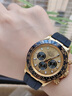 勞力士王子瑞士認證迪通拿手表男士全自動(dòng)機械表商務(wù)夜光防水余文樂(lè )專(zhuān)用男表 迪通拿金色表盤(pán) 42mm 曬單實(shí)拍圖