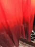 萬(wàn)疆跳舞扇舞蹈扇子真絲大雙面深紅漸變色古典舞廣場(chǎng)舞膠州秧歌扇 40cm飄頭 31cm扇骨 仿絲雙飄右手 新款激光裁邊 曬單實(shí)拍圖